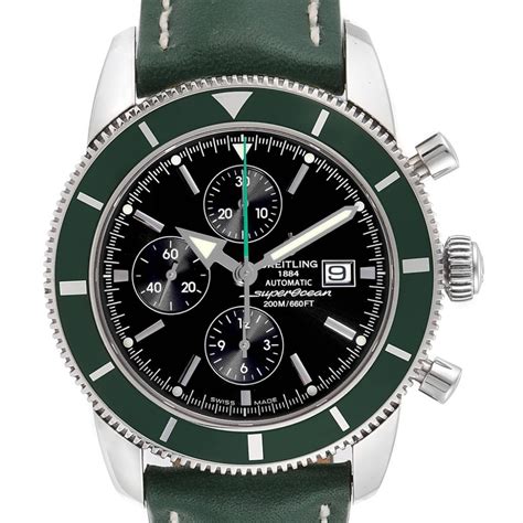 breitling superocean limited edition green|Breitling Superocean with rubber strap.